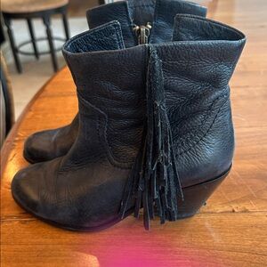 Sam Edelman Black Leather Ankle Boots